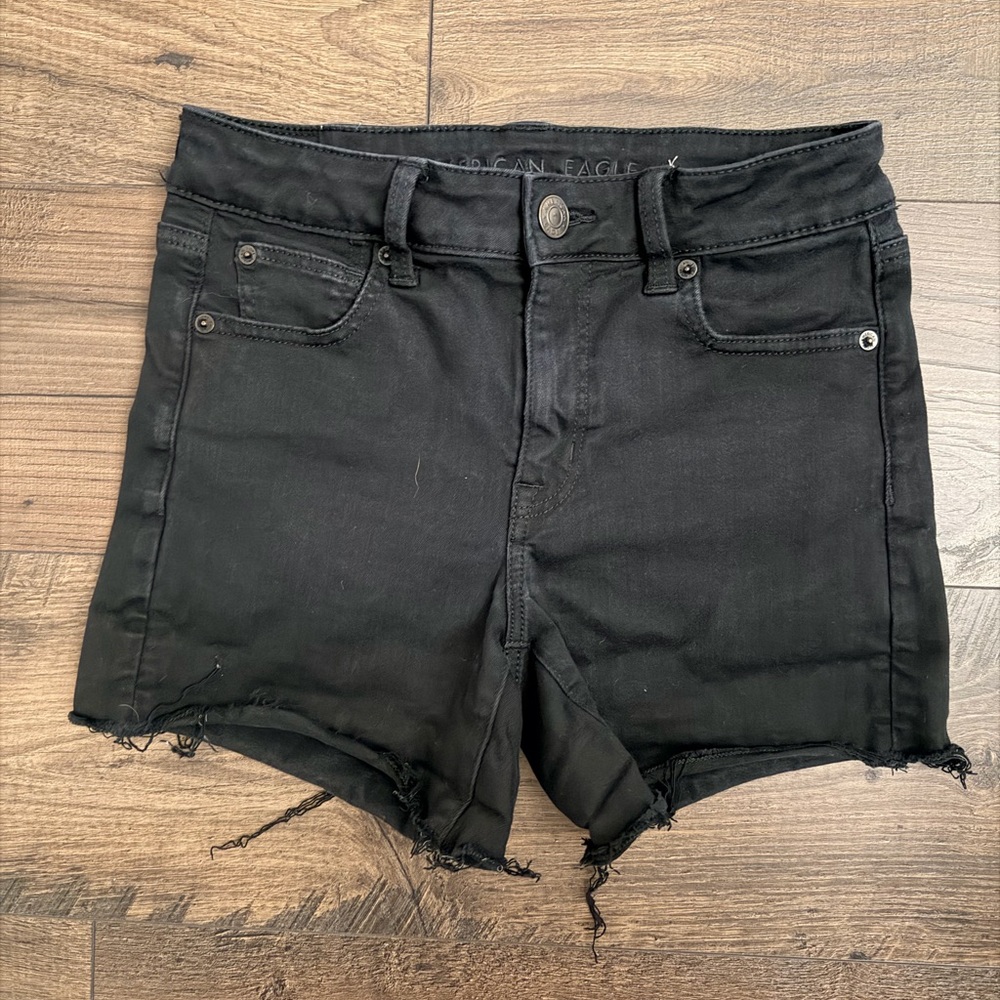 American Eagle Outfitters Black Denim Jean Shorts